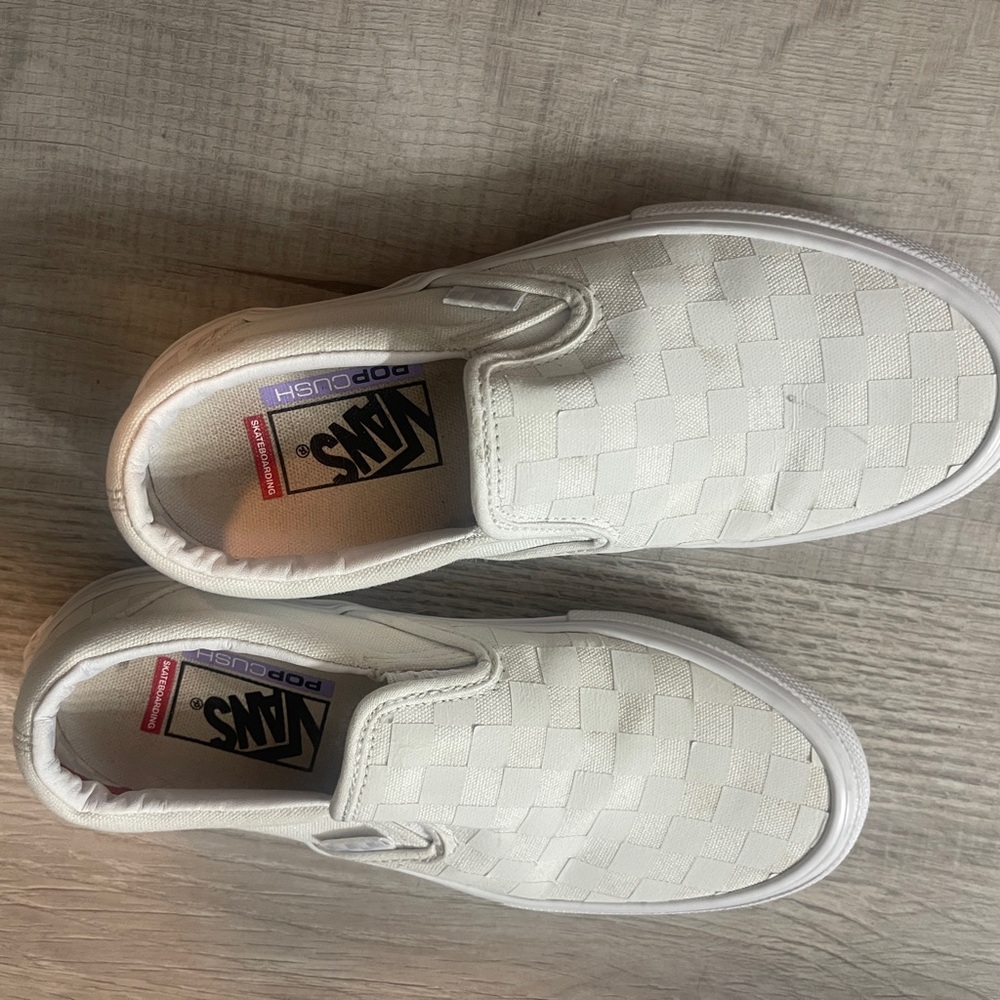 White checkered vans